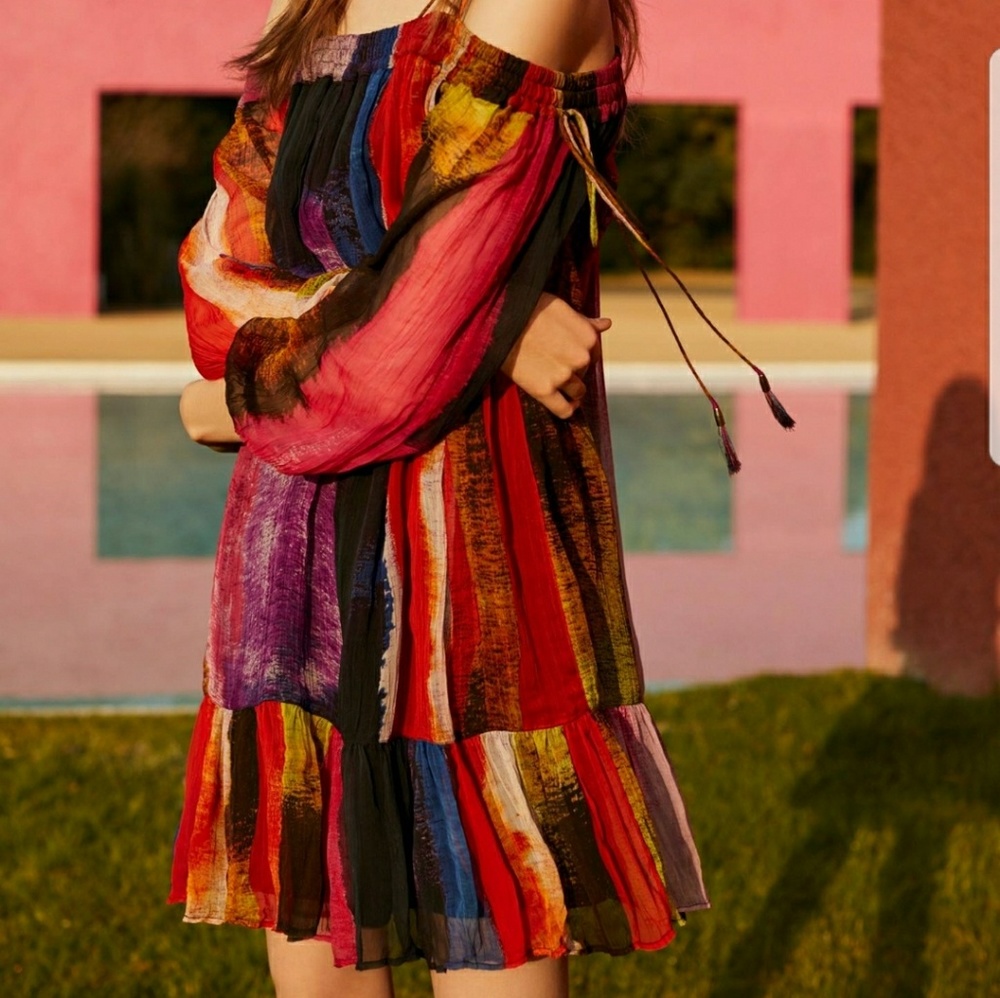 Anthropologie Zora Off shoulder dress